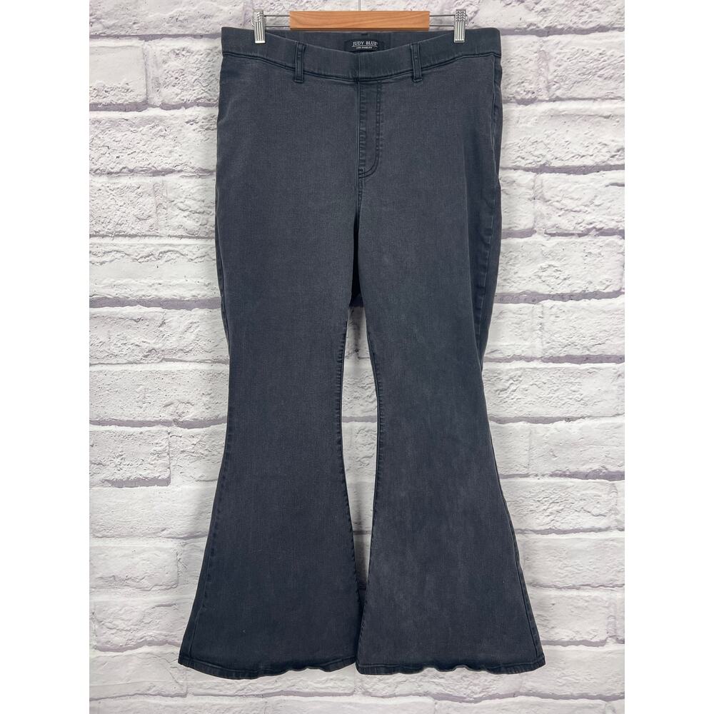 Judy Blue Womens 18W Boho Western Retro Stretchy Pull On Flare‎ Jeans High Rise - Picture 2 of 10